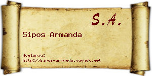 Sipos Armanda névjegykártya